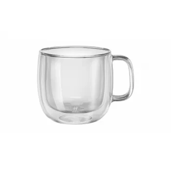 Copo de café ZWILLING 39500-113-0, vidro transparente, conjunto de 2, 450 ml cada