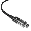 Cabo de carregamento USB Baseus Gem P10373003111-00, 1 m, 2,4 A, revestimento em nylon, Lightning, USB-A, preto