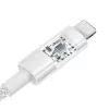Cabo de carregamento USB Baseus Gem P10373003211-00, 1 m, 2,4 A, Lightning/USB-A, branco, revestimento em nylon