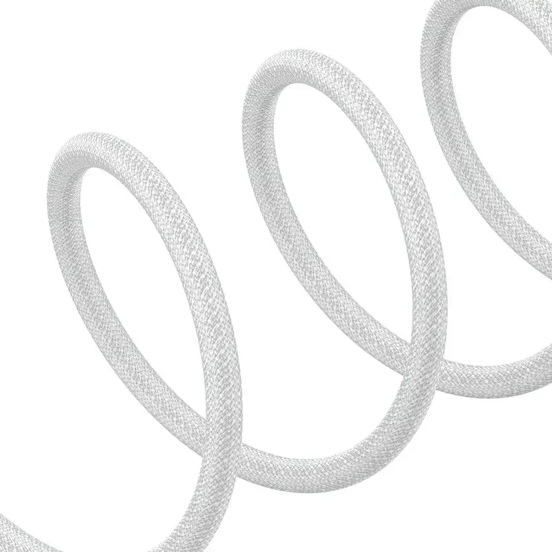Cabo de carregamento USB Baseus Gem P10373003211-00, 1 m, 2,4 A, Lightning/USB-A, branco, revestimento em nylon
