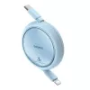 Cabo USB-C para Lightning Baseus Free2Pull 20 W, 1 m, azul, 480 Mbit/s, USB PD