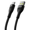 Cabo USB-A para USB-C Baseus Flash 2 1m 100W Preto, USB PD, 480 Mbit/s, nylon
