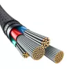 Cabo USB-A para Lightning Baseus P10355802111-00 — 1 m, 5V/2.4A, USB PD, fibra aramida, Preto