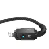Cabo USB-A para Lightning Baseus P10355802111-00 — 1 m, 5V/2.4A, USB PD, fibra aramida, Preto