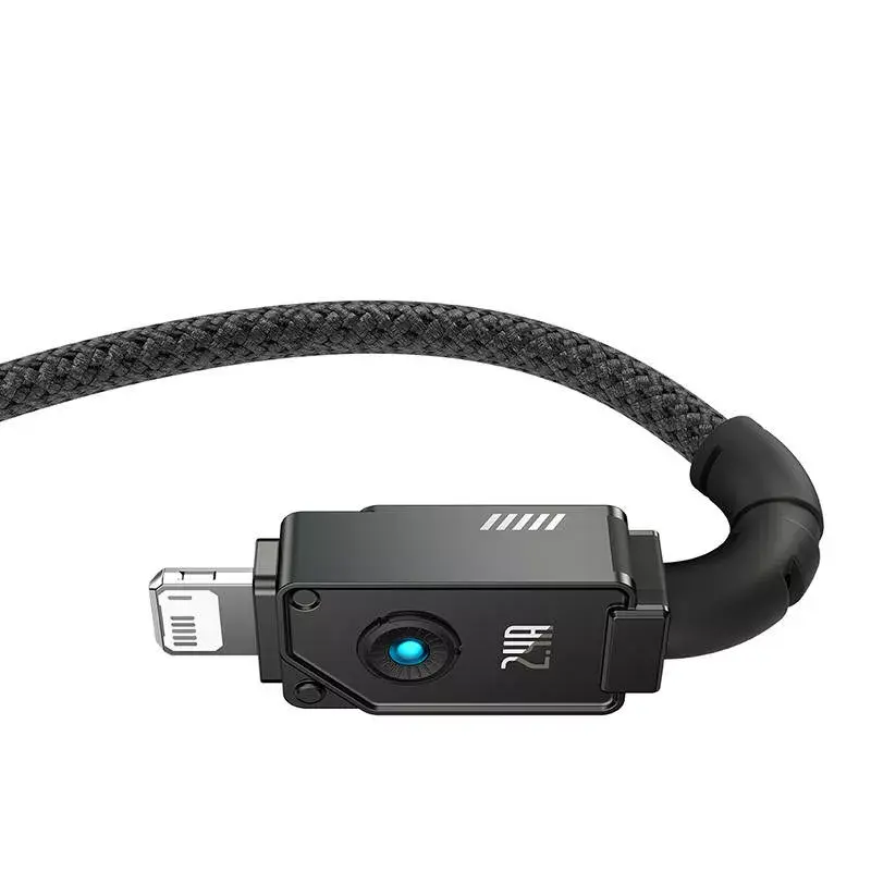 Cabo USB-A para Lightning Baseus P10355802111-00 — 1 m, 5V/2.4A, USB PD, fibra aramida, Preto