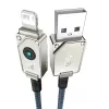 Cabo USB-A para Lightning Baseus 1 m 5 V 2,4 A branco, USB PD, 480 Mbit/s