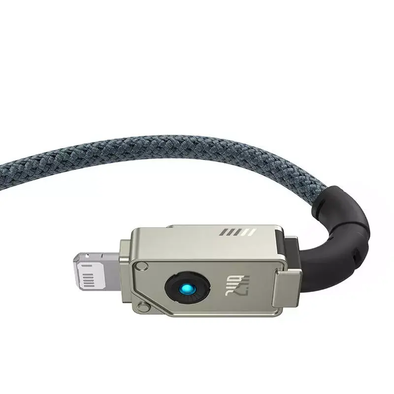 Cabo USB-A para Lightning Baseus 1 m 5 V 2,4 A branco, USB PD, 480 Mbit/s