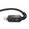 Cabo USB-C para Lightning Baseus Unbreakable 1m 20W – fibra aramida, 480 Mbit/s, Preto