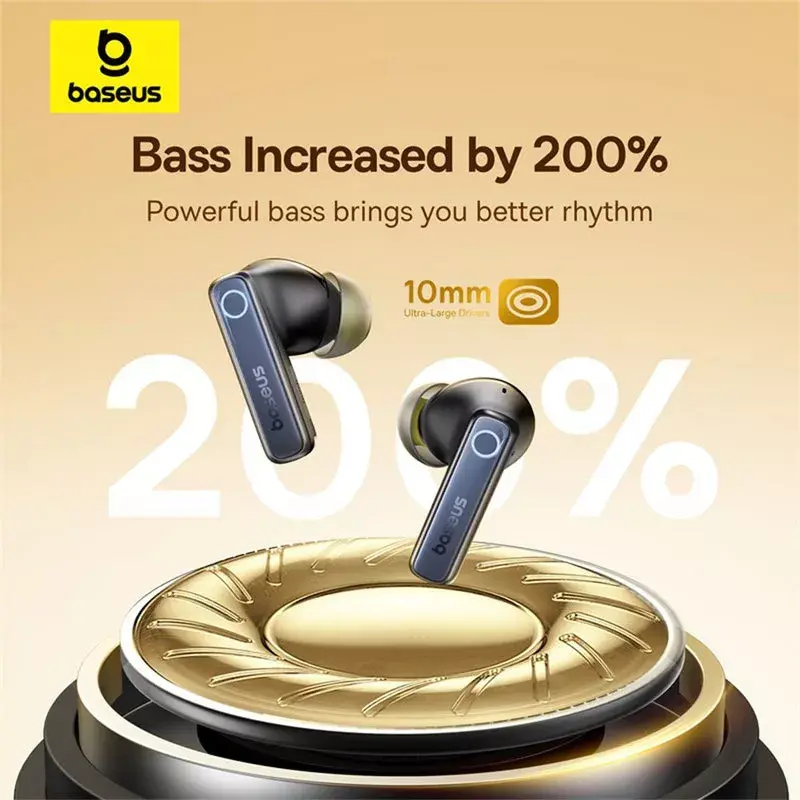 Baseus Bowie 35 A00073800123-00 auriculares intra-auriculares totalmente sem fios, ANC, Bluetooth, pretos