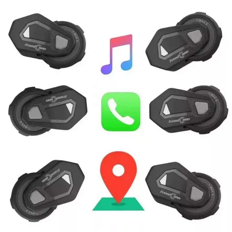 FreedConn T-Max S V4 Pro Single intercomunicador para mota, preto