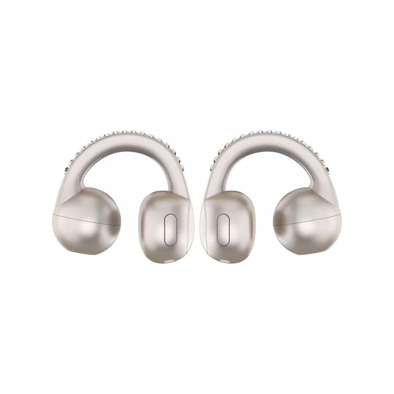 Headset Motorola Moto Buds Loop Bluetooth Ear-Clip-On binaural, Dolby Atmos, Bluetooth 5.0, ANC, 8 h de reprodução, estojo de carregamento 520 mAh, bege