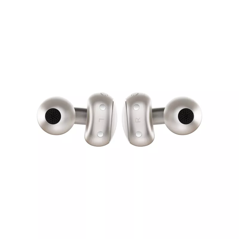 Headset Motorola Moto Buds Loop Bluetooth Ear-Clip-On binaural, Dolby Atmos, Bluetooth 5.0, ANC, 8 h de reprodução, estojo de carregamento 520 mAh, bege