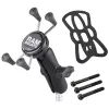Suporte para telemóvel RAM Mounts X-Grip com fixação ao guiador de motociclo preto
