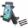 Suporte para telemóvel RAM Mounts X-Grip com fixação ao guiador de motociclo preto