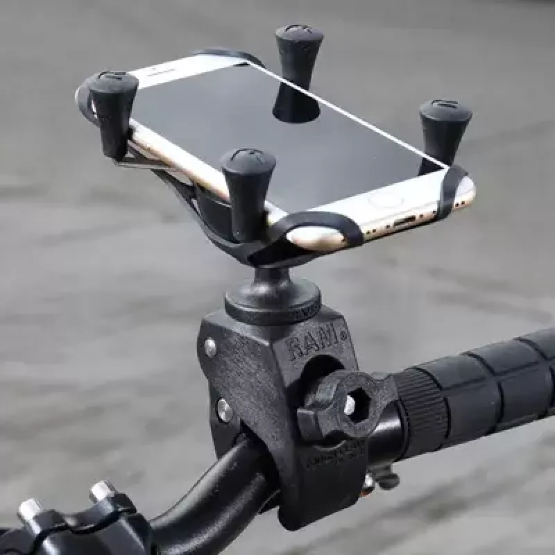 Suporte para telemóvel RAM Mounts X-Grip com base Tough-Claw de perfil baixo