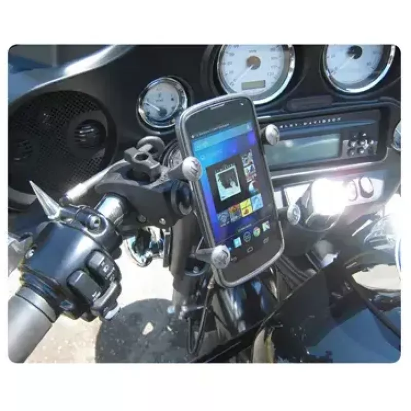 Suporte para telemóvel RAM Mounts X-Grip com base Tough-Claw de perfil baixo
