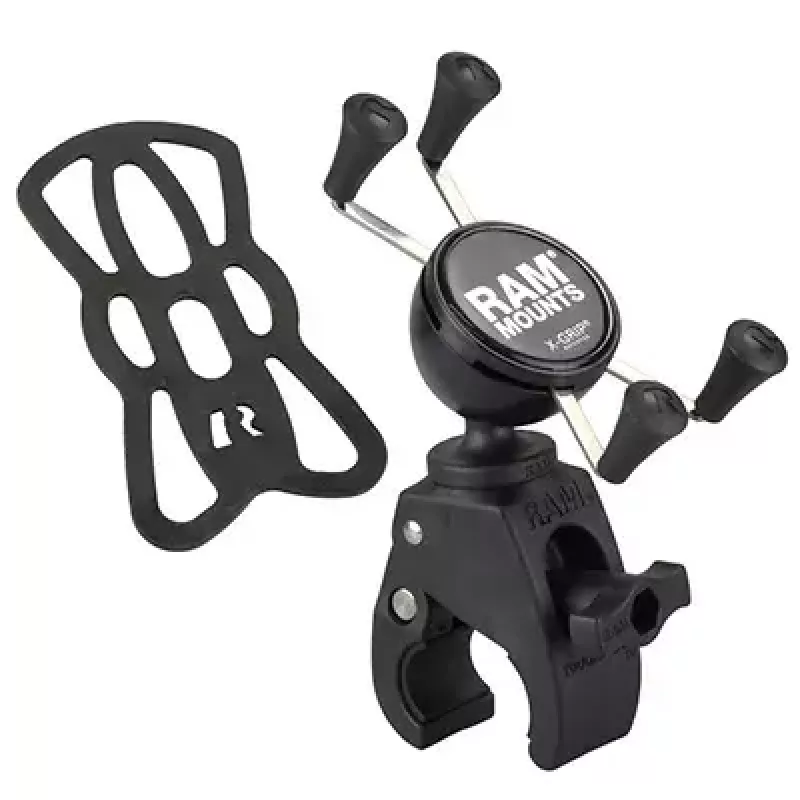 Suporte para telemóvel RAM Mounts X-Grip com base Tough-Claw de perfil baixo