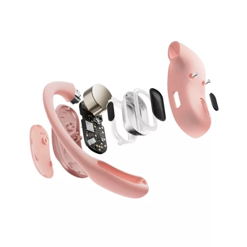 Auscultadores SHOKZ OpenFit Air sem fios com ganchos auriculares chamadas/música/desporto/dia a dia Bluetooth rosa