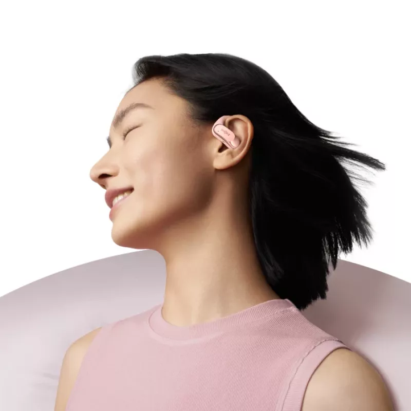 Auscultadores SHOKZ OpenFit Air sem fios com ganchos auriculares chamadas/música/desporto/dia a dia Bluetooth rosa