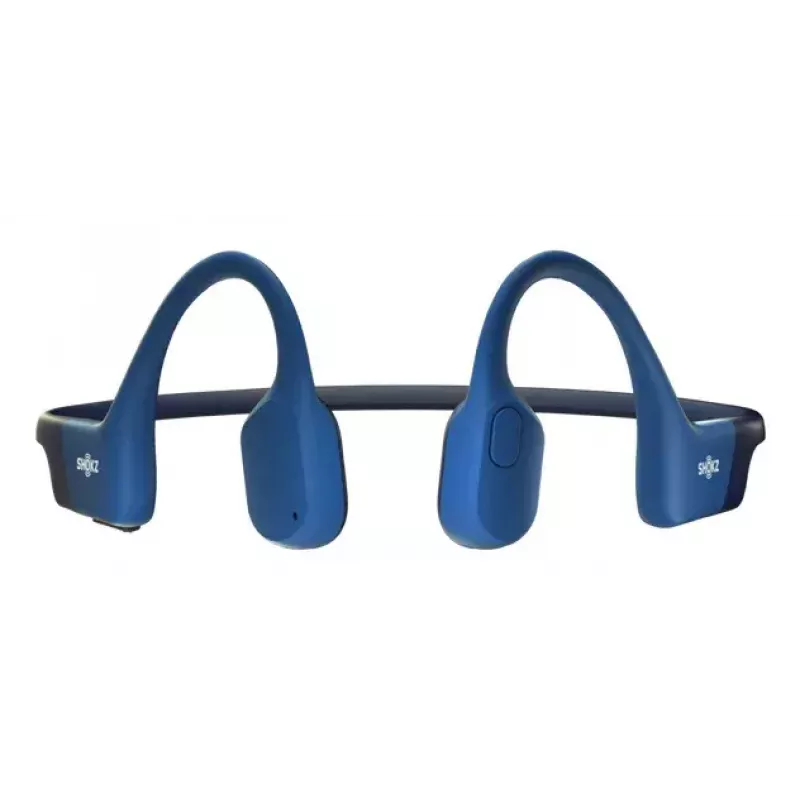 Auscultadores desportivos sem fios com banda para o pescoço Shokz OpenRun — condução óssea, Bluetooth, 20–20000 Hz, 33 m, azul