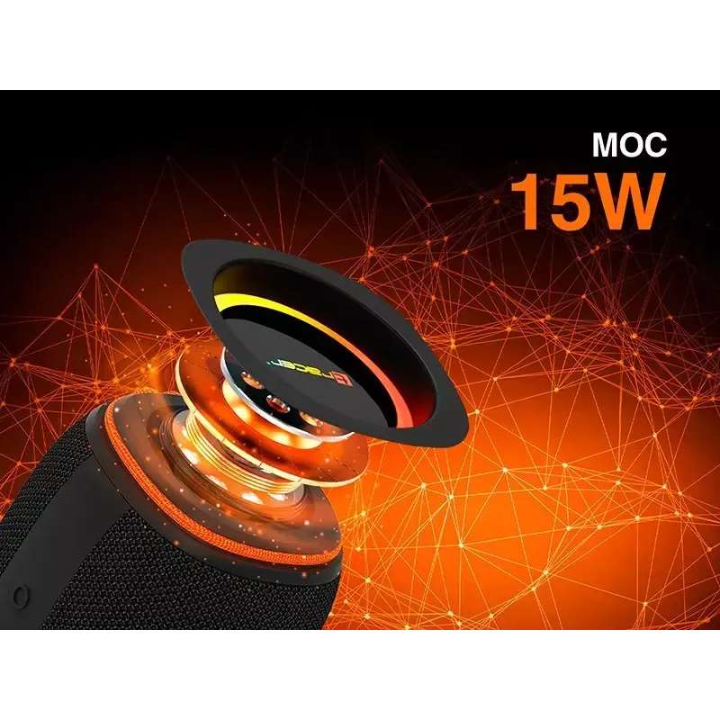 Altifalante portátil estéreo TRACER XtremeBeat TWS — 15 W, IPX6, Bluetooth 5.3, 6 h, AUX/USB, microfone