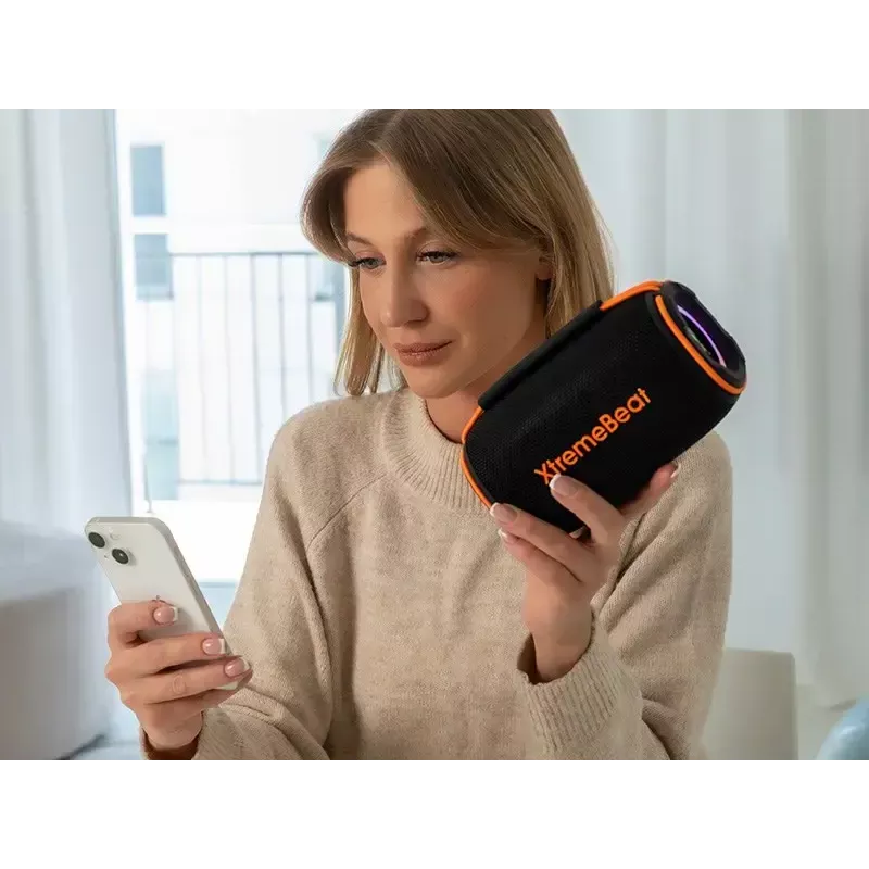 Altifalante portátil estéreo TRACER XtremeBeat TWS — 15 W, IPX6, Bluetooth 5.3, 6 h, AUX/USB, microfone