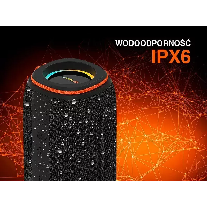 Altifalante portátil estéreo TRACER XtremeBeat TWS — 15 W, IPX6, Bluetooth 5.3, 6 h, AUX/USB, microfone