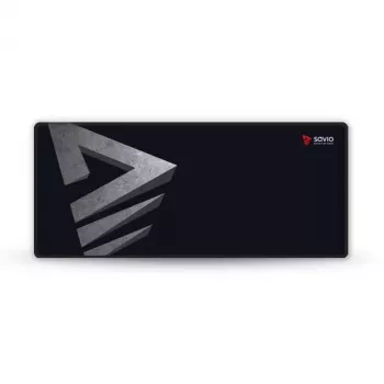 Tapete de rato gaming SAVIO Precision Control L — 700×300×3 mm, borracha, preto, superfície com padrão