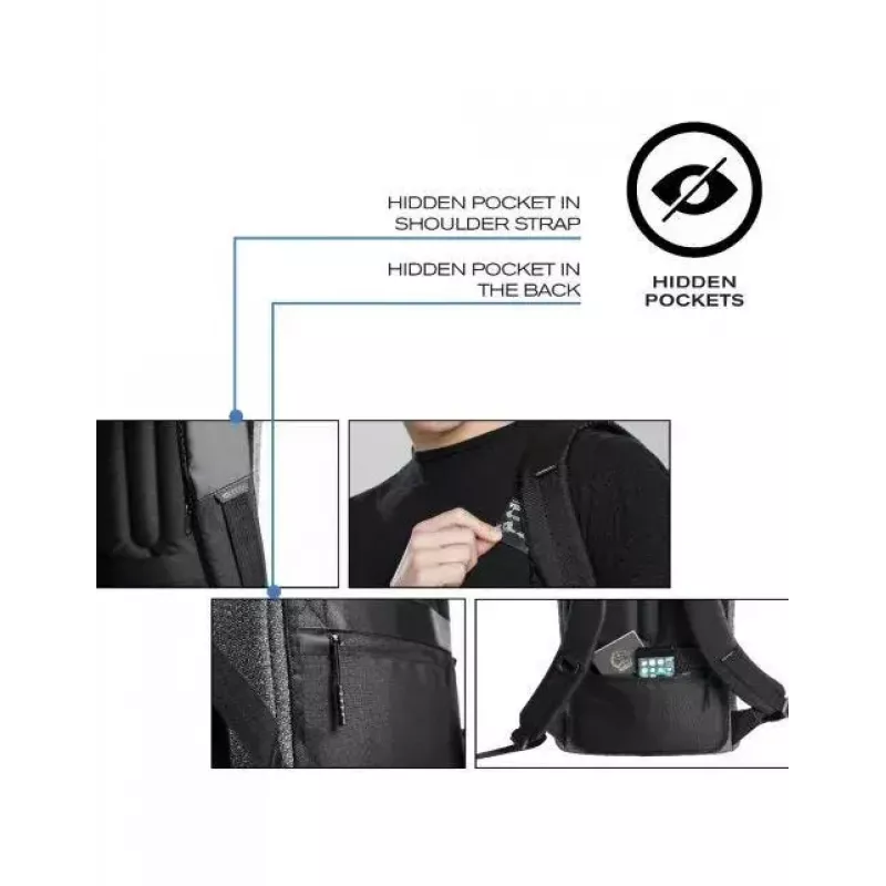 Mochila de lazer XDDESIGN Urban cinzento Fabric — 27 l, repelente à água, compartimento para portátil de 15,6 polegadas, fecho TSA