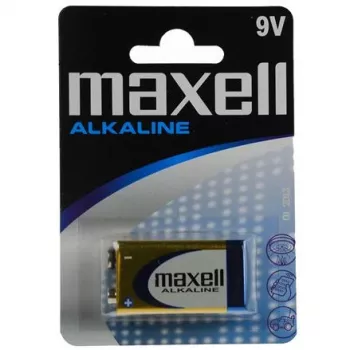 Pilha alcalina descartável 9V MAXELL, 1,5 V, prismática 9V, 1 unid., embalagem blister