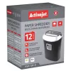 Activejet ASH-1201D destruidora de papel, P-3, 12 folhas, 25 l, fragmentos de 5x38 mm, preto/prateado