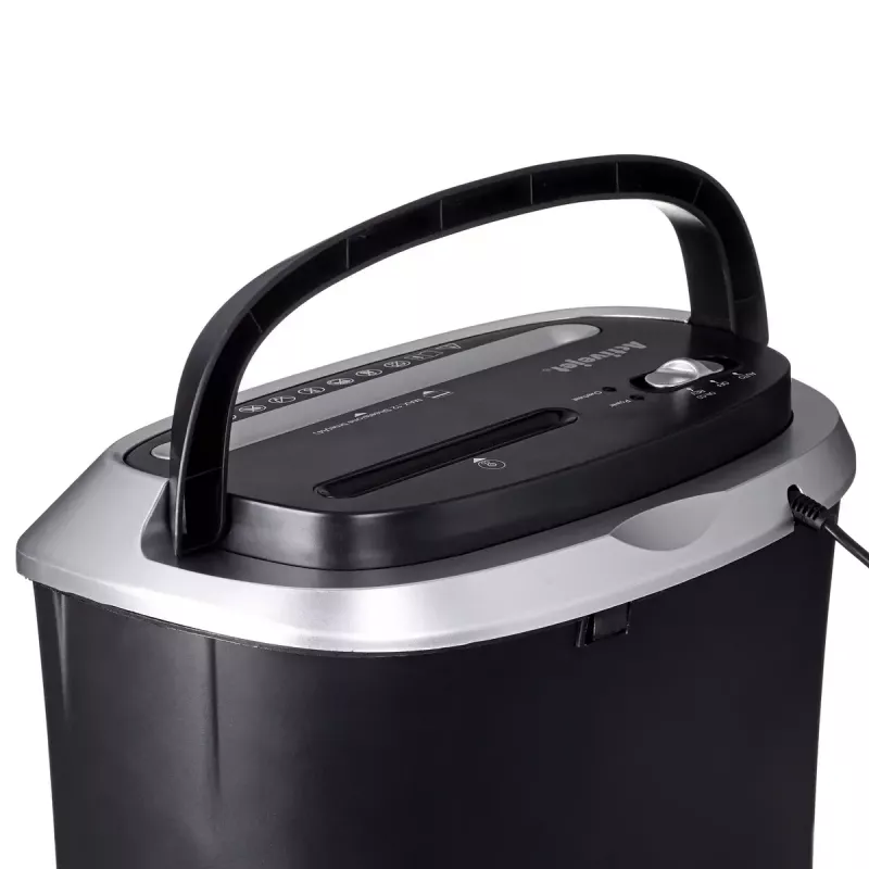 Activejet ASH-1201D destruidora de papel, P-3, 12 folhas, 25 l, fragmentos de 5x38 mm, preto/prateado