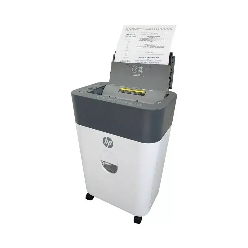 Destruidora de documentos HP OneShred Auto 100CC corte cruzado 68 dB 22 cm branco