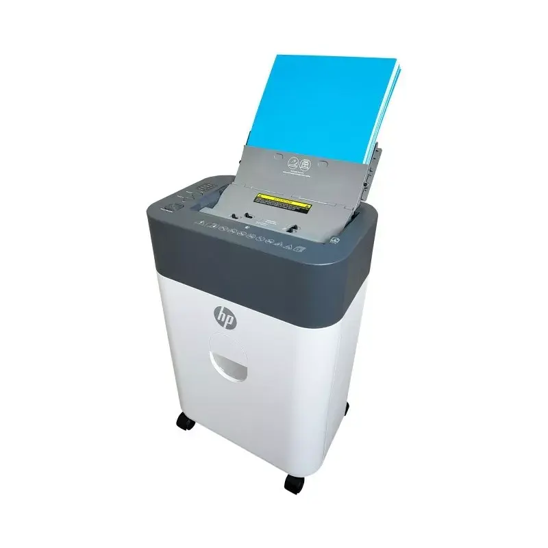 Destruidora de documentos HP OneShred Auto 100CC corte cruzado 68 dB 22 cm branco