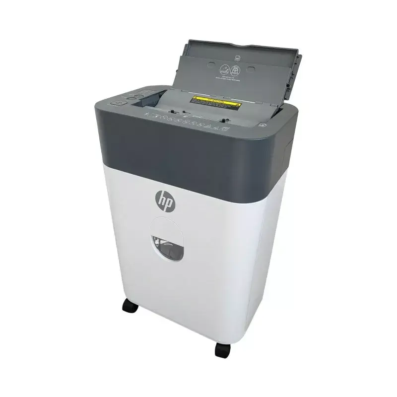 Destruidora de documentos HP OneShred Auto 100CC corte cruzado 68 dB 22 cm branco