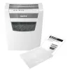 Leitz IQ Home Office P4 destruidora de papel, corte em partículas, 22 cm, 4 x 28 mm, 10 folhas, 23 l, branco