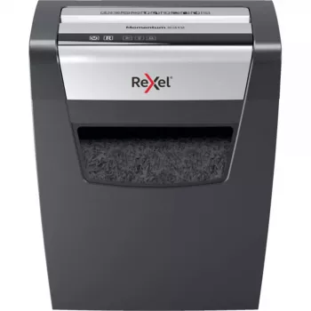Destruidora de documentos REXEL Momentum X312 — corte em partículas P-3, capacidade 12 folhas, recipiente 23 l, 5 x 42 mm