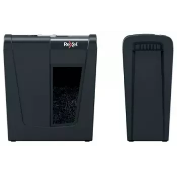 Destruidora de documentos REXEL Secure S5 — corte em tiras, capacidade 5 folhas, corte 6 mm, recipiente 10 L, segurança P-2, preto