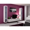 Vitrina Cama Meble VIGO 180 montagem na parede caixa de vidro 1800×400×300 mm branco/branco brilhante