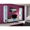Vitrina Cama Meble VIGO 180 montagem na parede caixa de vidro 1800×400×300 mm branco/branco brilhante