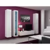 Vitrina Cama Meble VIGO 180 montagem na parede caixa de vidro 1800×400×300 mm branco/branco brilhante