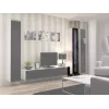 Vitrina Cama Meble VIGO 180 montagem na parede vitrina de vidro 1800×400×300 mm branco/preto brilhante