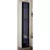 Vitrina Cama Meble VIGO 180 montagem na parede vitrina de vidro 1800×400×300 mm branco/preto brilhante
