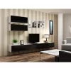Vitrina Cama Meble VIGO 90 — vitrina de vidro para montagem na parede 90×350×320 mm branco/preto brilhante