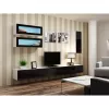 Vitrina Cama Meble VIGO 90 — vitrina de vidro para montagem na parede 90×350×320 mm branco/preto brilhante