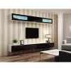 Vitrina Cama Meble VIGO 90 — vitrina de vidro para montagem na parede 90×350×320 mm branco/preto brilhante