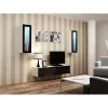 Vitrina Cama Meble VIGO 90 — vitrina de vidro para montagem na parede 90×350×320 mm branco/preto brilhante