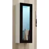 Vitrina Cama Meble VIGO 90 — vitrina de vidro para montagem na parede 90×350×320 mm branco/preto brilhante