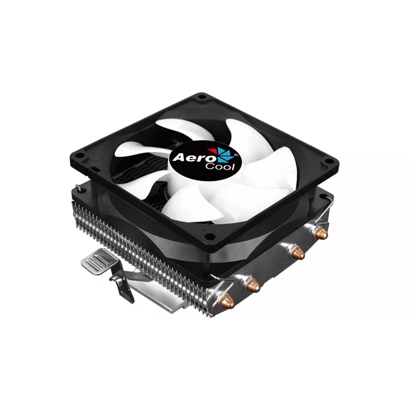 Arrefecedor de CPU AEROCOOL Air Frost 4 — 4 heatpipes, ventoinha de 90 mm, TDP 125 W, aletas de alumínio, preto