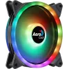 Ventoinha para PC Aerocool DUO14 14 cm ARGB LED anel duplo antivibração 6 pinos preto